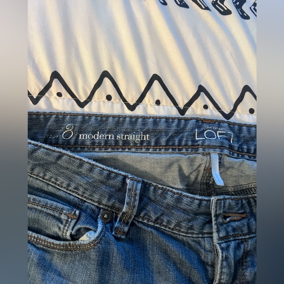 LOFT Classic Straight Leg Jeans in Dark Blue - Picture 2 of 6